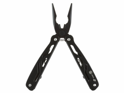 Мультитул Stinger, 100x35 мм, 12 функций, сталь/алюминий, чёрный