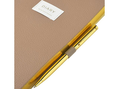 Ежедневник недатированный А5 "Total beige" с нашивкой