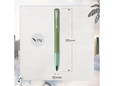 Ручка-роллер Parker Vector XL Green CT, цвет чернил black, стержень: F