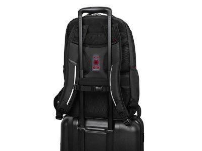Рюкзак WENGER Cosmic 17", чёрный, переработанный ПЭТ/ПВХ/полиэстер, 34 x 23 x 49 см