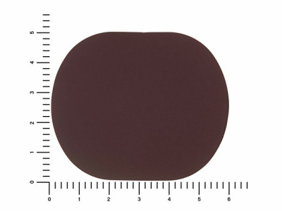 ПАТЧ ОВАЛ soft-touch (коричневый ) 6,0 х 5