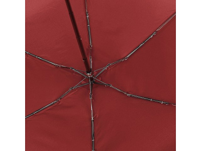 Зонт складной женский TORBER, механика, 5 сложений, красный, каркас алюминий, эпонж, пластиковая ручка