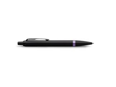 Шариковая ручка Parker IM Vibrant Rings Flame Amethyst Purple, стержень: M blue