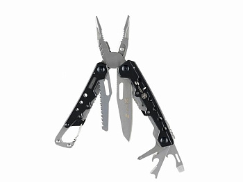 Мультитул Stinger, 105x40 мм, 12 функций, сталь, чёрно-серебристый