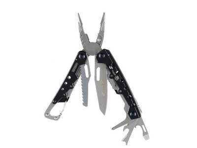 Мультитул Stinger, 105x40 мм, 12 функций, сталь, чёрно-серебристый