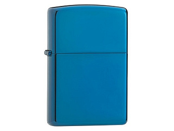 Зажигалка ZIPPO Classic с покрытием Sapphire™, латунь/сталь, синяя, глянцевая