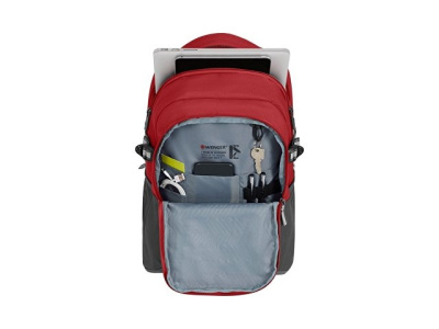Рюкзак WENGER NEXT Ryde 16", красный/антрацит, переработанный ПЭТ/Полиэстер, 32х21х47 см