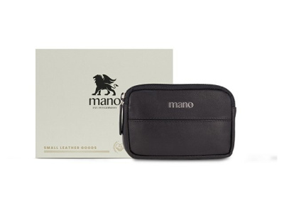 Ключница Mano "Don Romeo", с RFID защитой, натуральная кожа в чёрном цвете