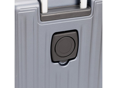 Чемодан TORBER БАЙКАЛ, тёмно-серый металлик, поликарбонат, 37,5 x 20 х 54 см