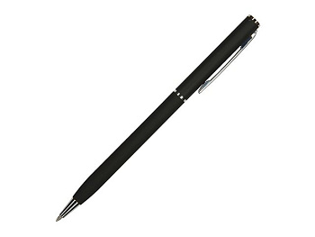 Ручка шариковая автоматическая BrunoVisconti® "PALERMO" цвет корпуса черный, soft-touch