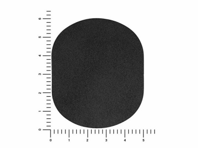 ПАТЧ ОВАЛ nubuk (чёрный) 6,0 х 5