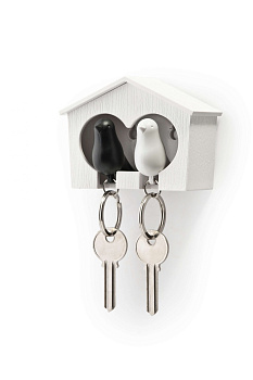 Держатель и брелок для ключей Duo Sparrow, белый