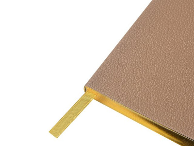 Еженедельник недатированный А6 "Total beige" с нашивкой