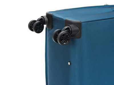 Чемодан TORBER ВИВИ, синий, полиэстер, 48 х 28 х 78 см