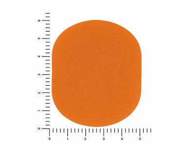 ПАТЧ ОВАЛ soft-touch (оранжевый ) 6,0 х 5