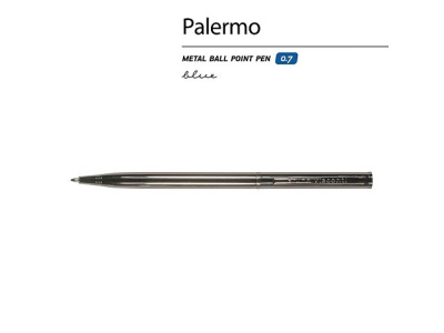 Ручка шариковая автоматическая BrunoVisconti® "PALERMO" цвет корпуса вороненая сталь