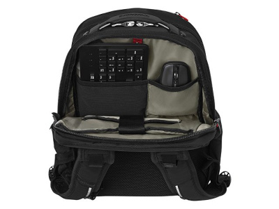 Рюкзак WENGER Cosmic 17", чёрный, переработанный ПЭТ/ПВХ/полиэстер, 34 x 23 x 49 см