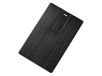 Флеш-карта USB 2.0 16 Gb в виде металлической карты "Card Metal"