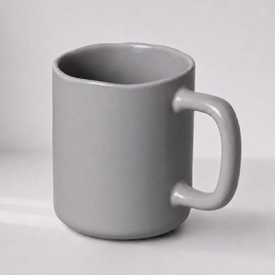 Кружка с волнистым краем "Флора", серый