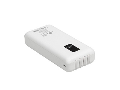 RIVACASE VA2220 (20000 мАч) внешний аккумулятор с дисплеем и встроенными кабелями, белый