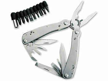 Мультитул Stinger, 105x50 мм, 16 функций, сталь, серебристый