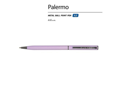 Ручка шариковая автоматическая BrunoVisconti® "PALERMO" цвет корпуса сиреневый, soft-touch