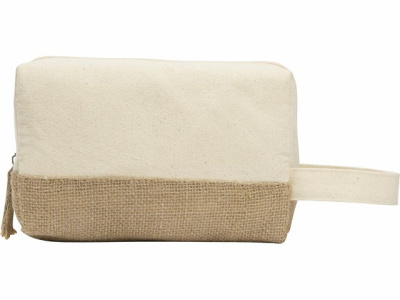 Косметичка "Jute" с ручкой из хлопка и джута