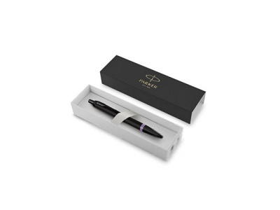 Шариковая ручка Parker IM Vibrant Rings Flame Amethyst Purple, стержень: M blue