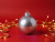 Стеклянный елочный шар "Christmas bauble", серебро, металлик