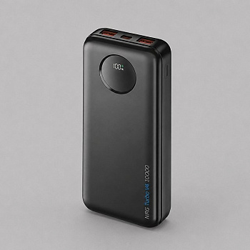 Внешний АКБ NRG Turbo V4 10000 мА-ч, дисплей, черный
