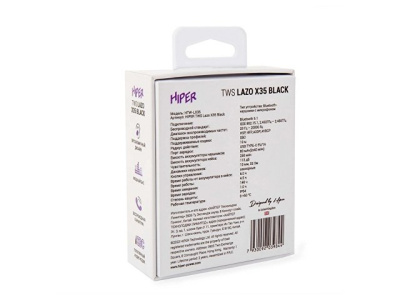 Наушники HIPER TWS Lazo X35 Black (HTW-LX35) Bluetooth 5.0 гарнитура