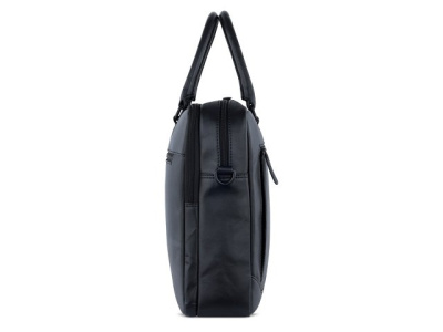 Портфель мужской BUGATTI КЛАРК | CLARK, чёрный, воловья кожа/полиэстер, 40х9,5х29 см