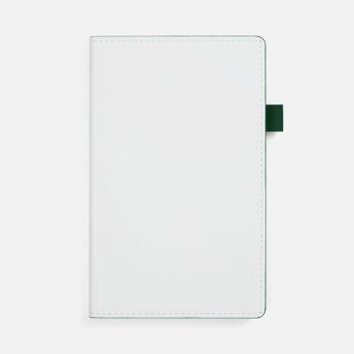 Ежедневник White Shall, недатированный, бело-зеленый