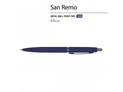 Ручка металлическая шариковая «San Remo», 1,0мм, синие чернила