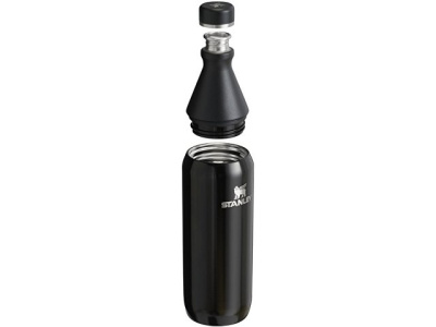 Бутылка для воды Stanley All Day Slim объемом 600 мл - черный глянцевый