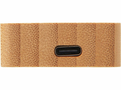 USB хаб с подсветкой лого «Reedia S5», 3*USB, 1*Type C, бамбук