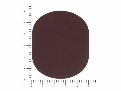 ПАТЧ ОВАЛ soft-touch (коричневый ) 6,0 х 5