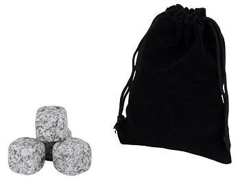 Камни для виски «Gentleman» в бархатном мешочке, 4 шт