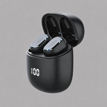 Беспроводные наушники с микрофоном Air Buds Pro, TWS, BT 5.3, LED, 300 мАч, черный