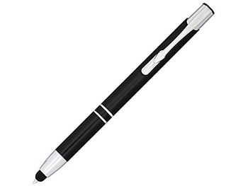 Шариковая кнопочная ручка-стилус Moneta из анодированного алюминия