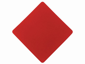 ПАТЧ РОМБ soft-touch (красный) 7,6 х 7