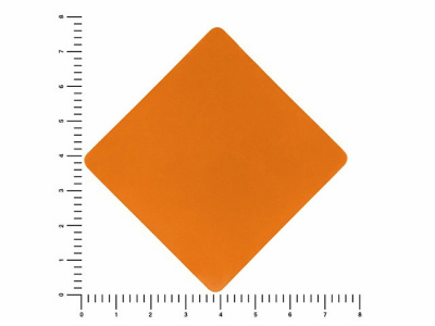 ПАТЧ РОМБ soft-touch (оранжевый) 7,6 х 7