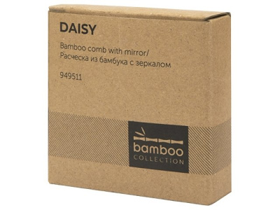 Расческа с зеркалом из бамбука "Daisy"