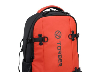 Рюкзак спортивный TORBER ЭКСТРИМ 18", оранжевый/чёрный, 31 х 12 х 46 см