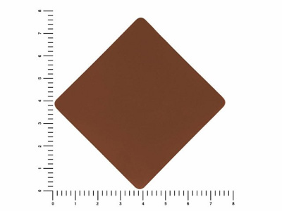 ПАТЧ РОМБ soft-touch (коричневый) 7,6 х 7