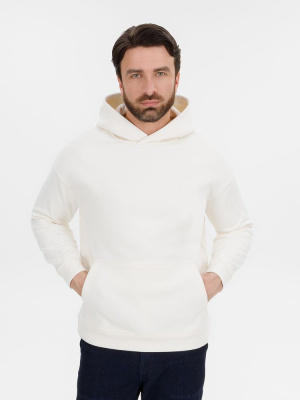 Худи оверсайз унисекс Snuggie, молочно-белое, размер XS/S