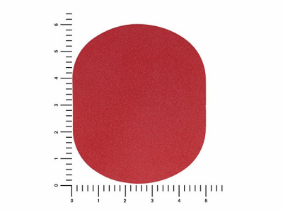 ПАТЧ ОВАЛ nubuk (красный) 6,0 х 5