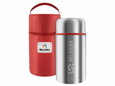 Термос для еды Relaxika 301 в чехле, 1200 мл