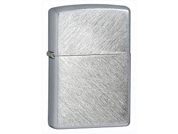 Зажигалка ZIPPO с покрытием Herringbone Sweep, латунь/сталь, серебристая, матовая