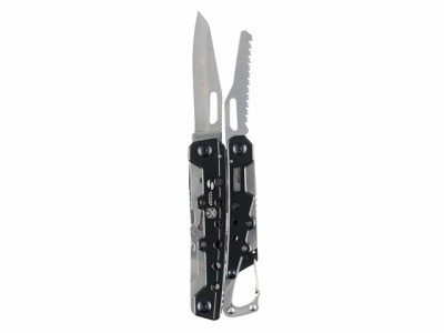 Мультитул Stinger, 105x40 мм, 12 функций, сталь, чёрно-серебристый